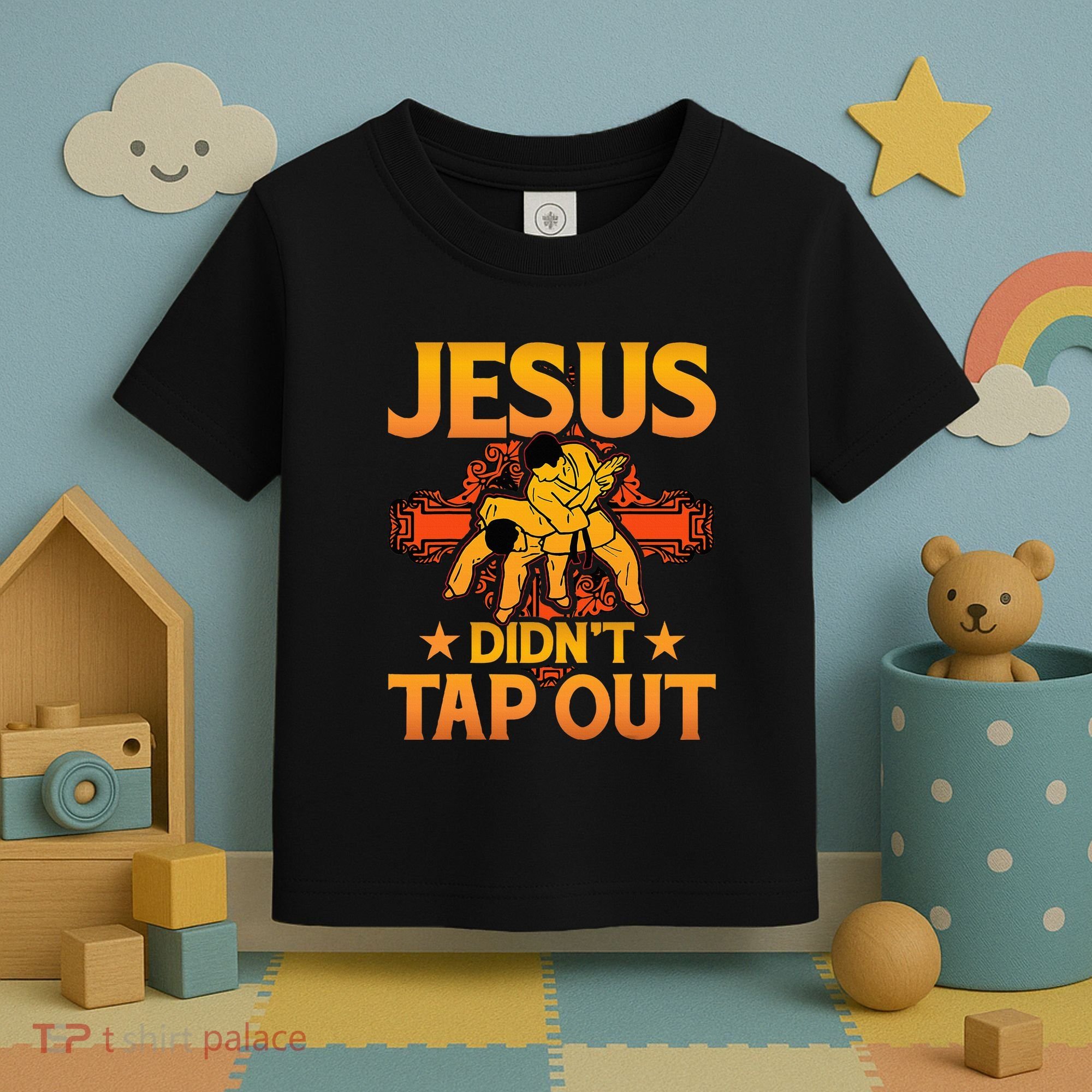 Jesus DidnT Tap Out Brazilian Jiujitsu Bjj Grappling Toddler T-Shirt