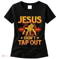 Jesus DidnT Tap Out Brazilian Jiujitsu Bjj Grappling Women's T-Shirt thumb 0