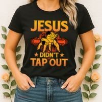 Jesus DidnT Tap Out Brazilian Jiujitsu Bjj Grappling Women's T-Shirt thumb 2