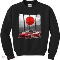 Jdm Euro Car Scene Nsx Tuning Drift Import Kids Sweatshirt thumb 0