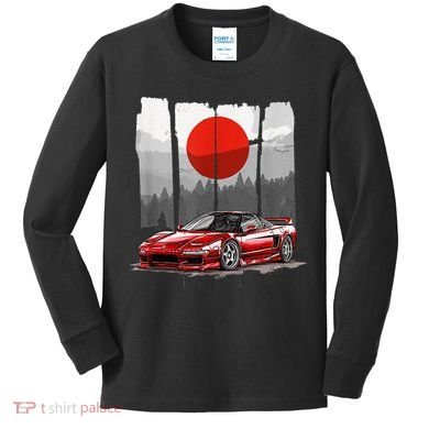Jdm Euro Car Scene Nsx Tuning Drift Import Kids Long Sleeve Shirt