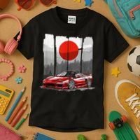 Jdm Euro Car Scene Nsx Tuning Drift Import Kids T-Shirt thumb 3