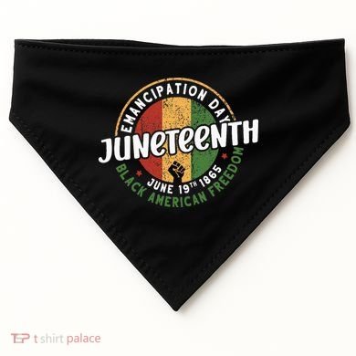 Juneteenth Emancipation Day Black American Freedom USA-Made Doggie Bandana