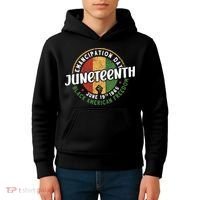 Juneteenth Emancipation Day Black American Freedom Kids Hoodie thumb 4