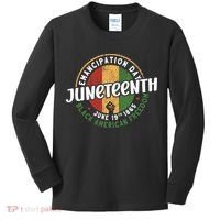 Juneteenth Emancipation Day Black American Freedom Kids Long Sleeve Shirt thumb 0