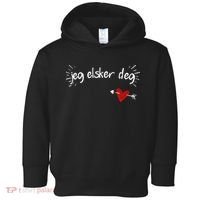 Jeg Elsker Deg I Love You In Norwegian Toddler Hoodie thumb 0