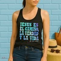 Jesus Es El Camino Premium Women's Tank Top thumb 2