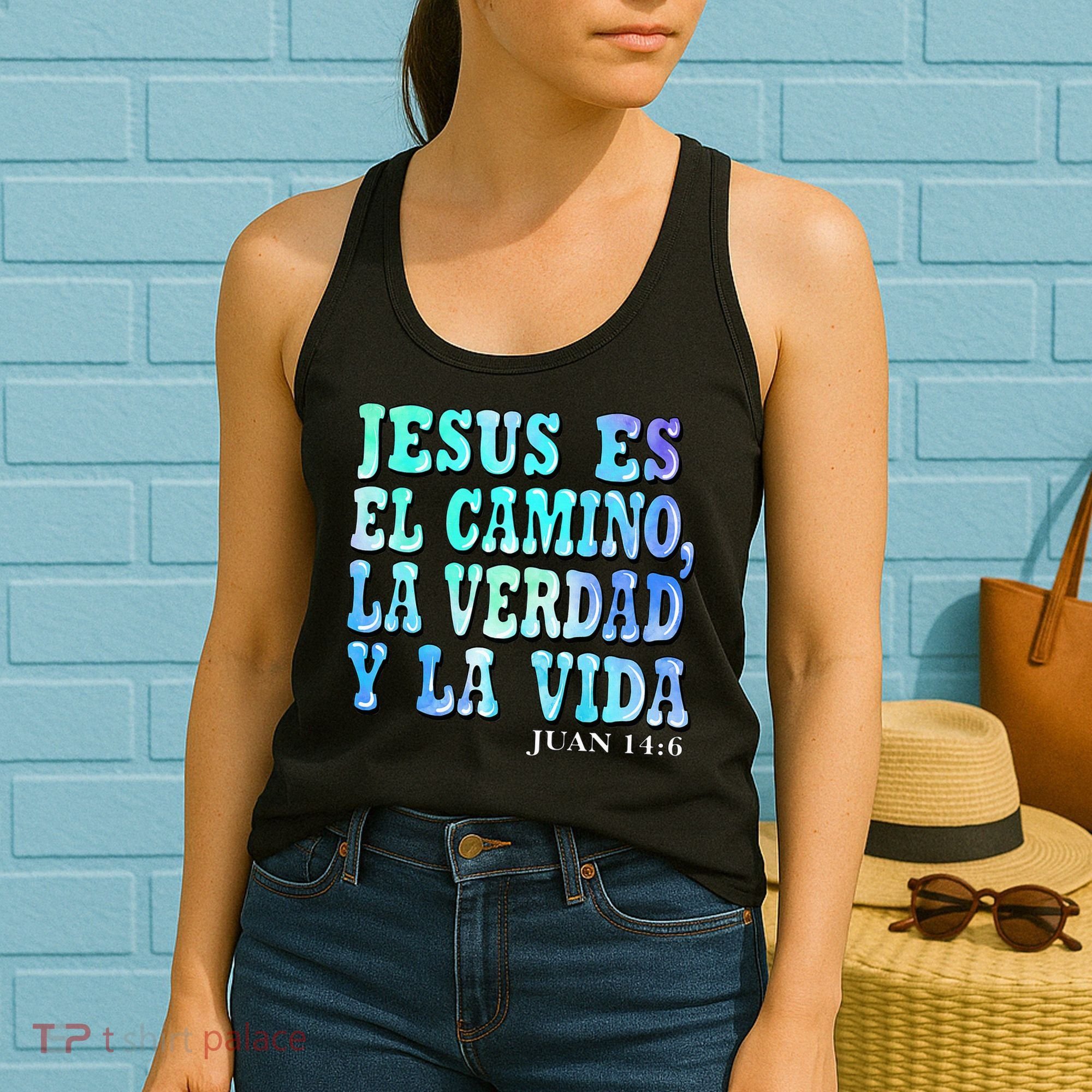 Jesus Es El Camino Premium Women's Tank Top