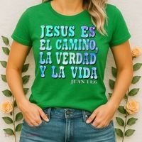 Jesus Es El Camino Premium Women's T-Shirt thumb 2