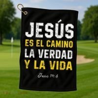 Jesus Es El Camino En Espanol Christian Spanish Preachers Premium Golf Towel thumb 1