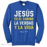 Jesus Es El Camino En Espanol Christian Spanish Preachers Premium Sweatshirt thumb 0