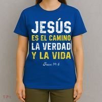 Jesus Es El Camino En Espanol Christian Spanish Preachers Premium T-Shirt thumb 4