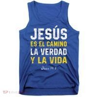 Jesus Es El Camino En Espanol Christian Spanish Preachers Premium Tank Top thumb 0