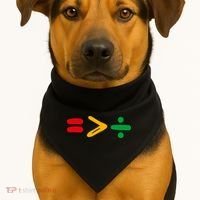 Juneteenth Equality Is Greater Than Division Afro USA-Made Doggie Bandana thumb 1
