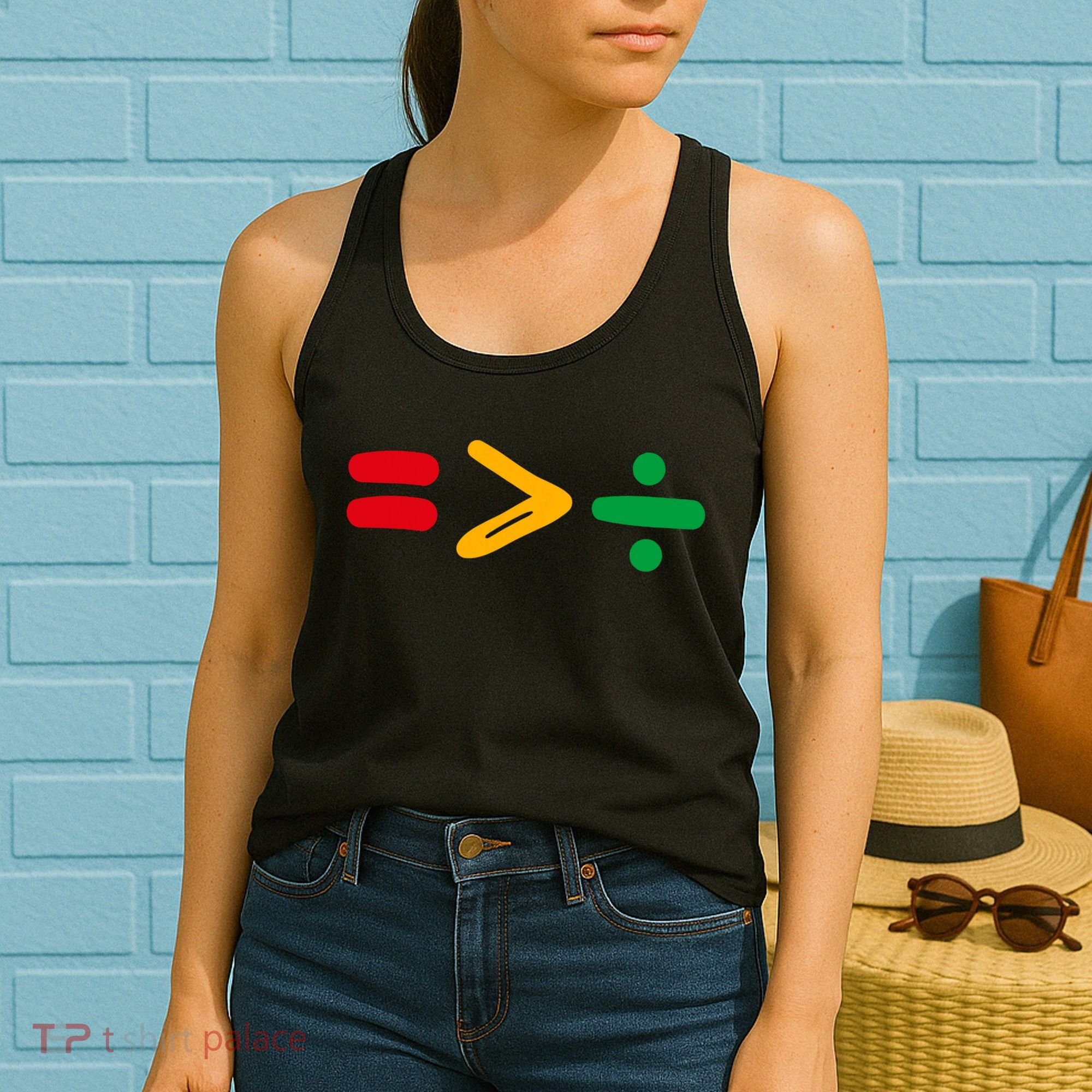 Juneteenth Equality Is Greater Than Division Afro Women's Tank Top