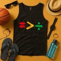 Juneteenth Equality Is Greater Than Division Afro Tank Top thumb 4