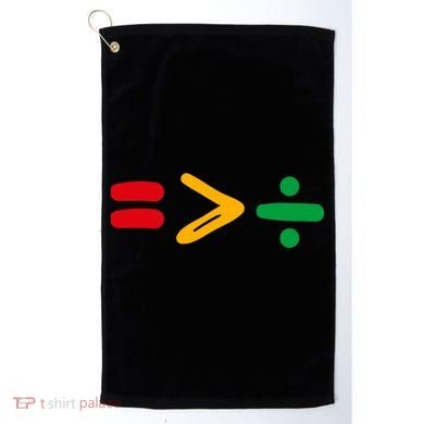 Juneteenth Equality Is Greater Than Division Afro Golf Towel
