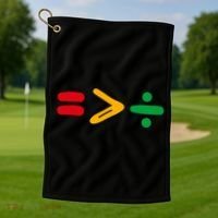 Juneteenth Equality Is Greater Than Division Afro Golf Towel thumb 1