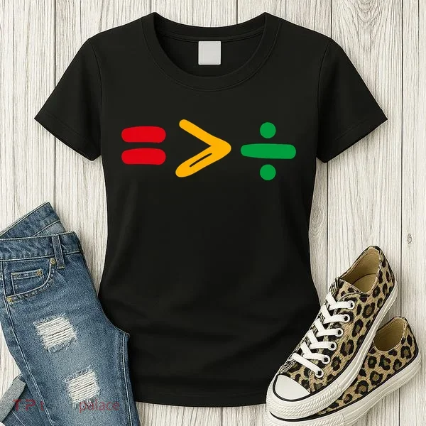 Juneteenth Equality Is Greater Than Division Afro Women's T-Shirt