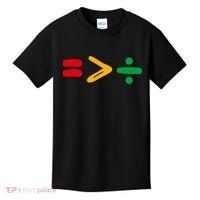 Juneteenth Equality Is Greater Than Division Afro Kids T-Shirt thumb 0