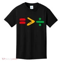 Juneteenth Equality Is Greater Than Division Afro Kids T-Shirt thumb 0