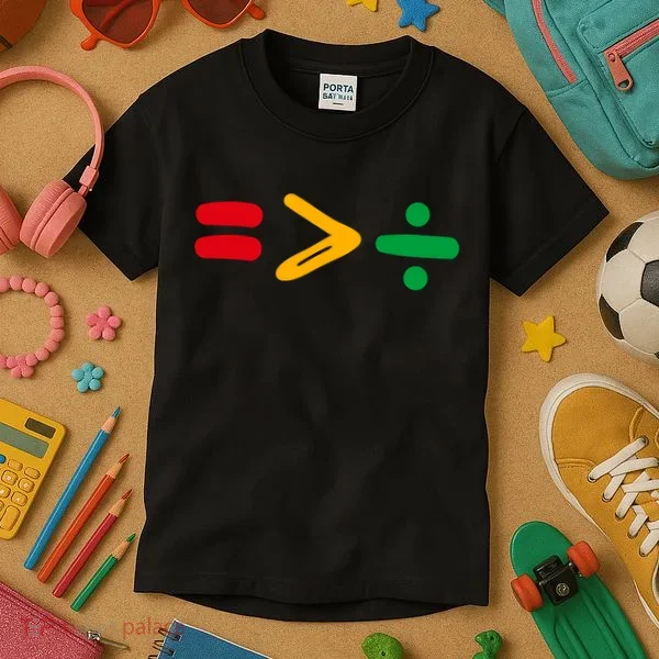 Juneteenth Equality Is Greater Than Division Afro Kids T-Shirt