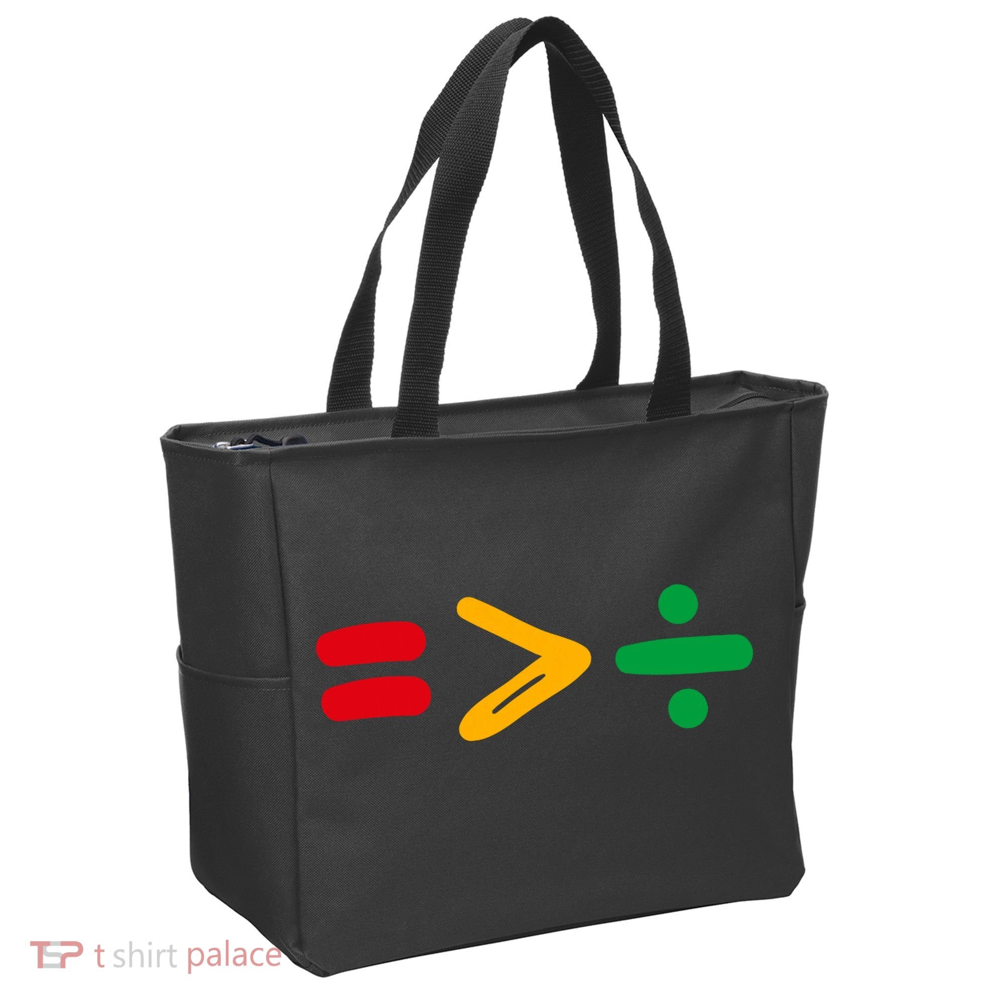 Juneteenth Equality Is Greater Than Division Afro Tote Bag