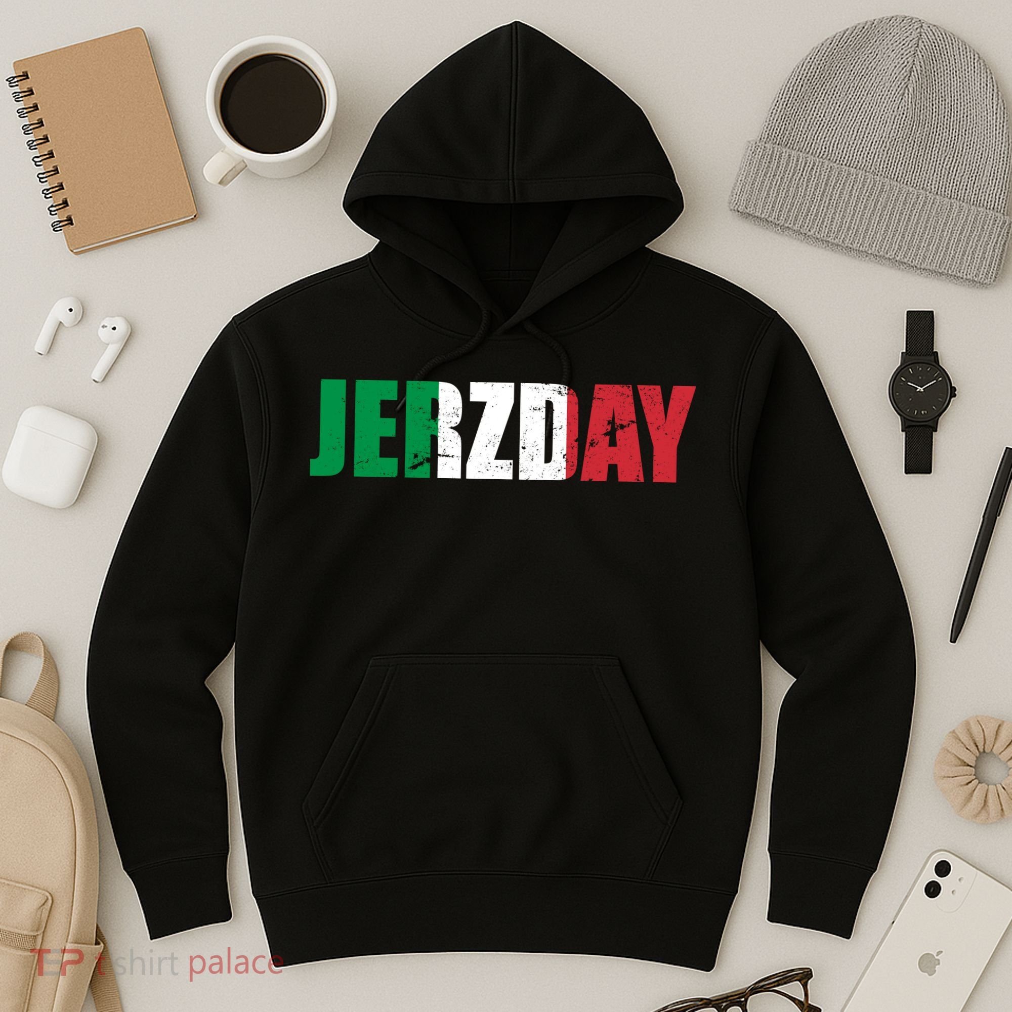 Jerzday Italian Party Logo Hoodie