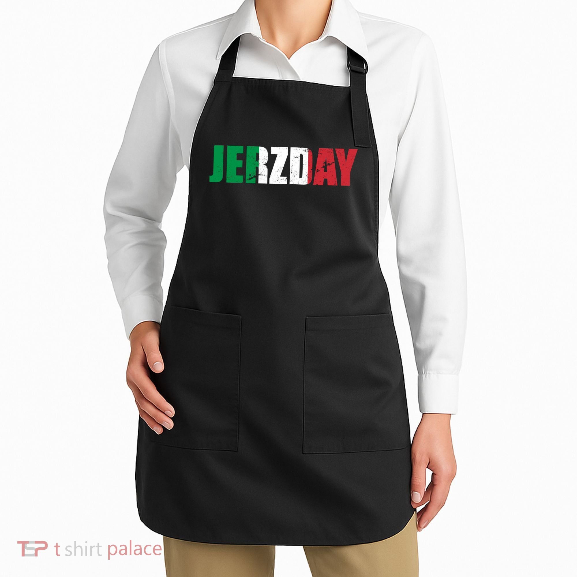 Jerzday Italian Party Logo Apron