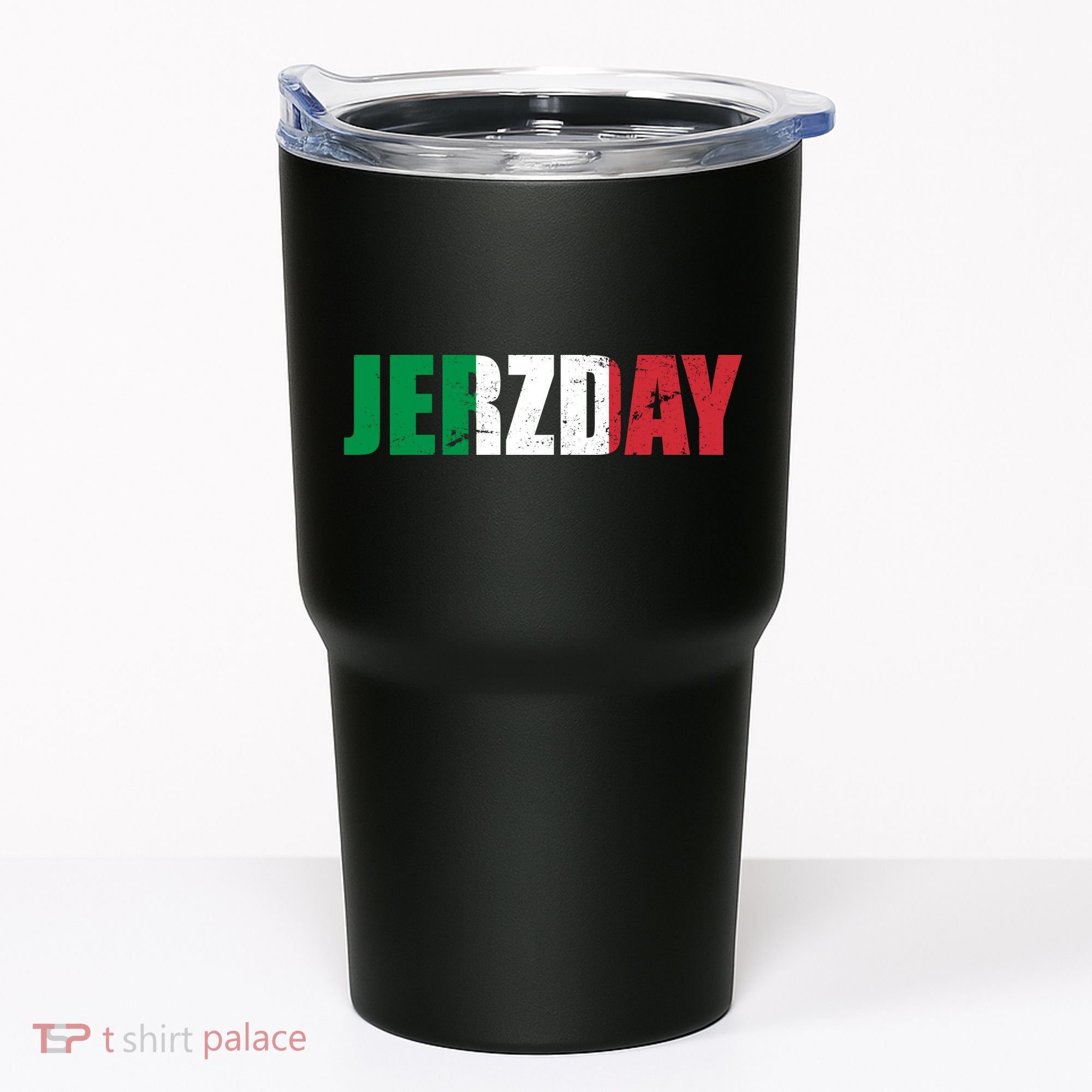 Jerzday Italian Party Logo Tumbler