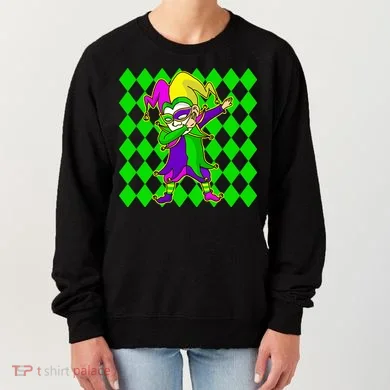 Jester Dabbing Mardi Gras Women's Sweatshirt