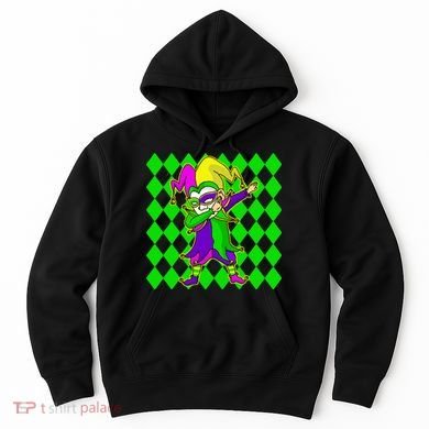 Jester Dabbing Mardi Gras Hoodie