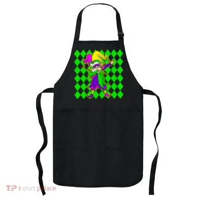 Jester Dabbing Mardi Gras Apron