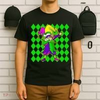 Jester Dabbing Mardi Gras T-Shirt thumb 6