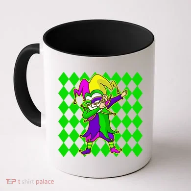 Jester Dabbing Mardi Gras Coffee Mug