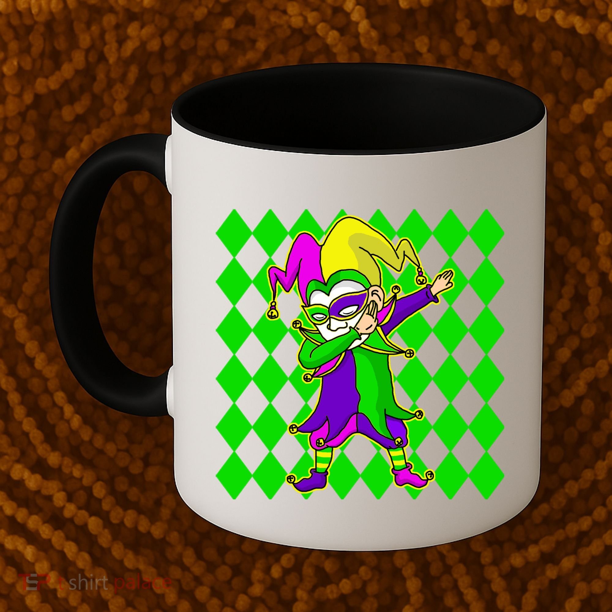 Jester Dabbing Mardi Gras Coffee Mug