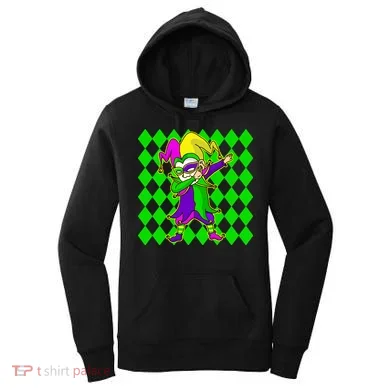 Jester Dabbing Mardi Gras Women's Hoodie