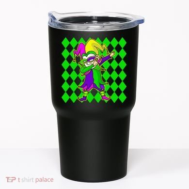 Jester Dabbing Mardi Gras Tumbler