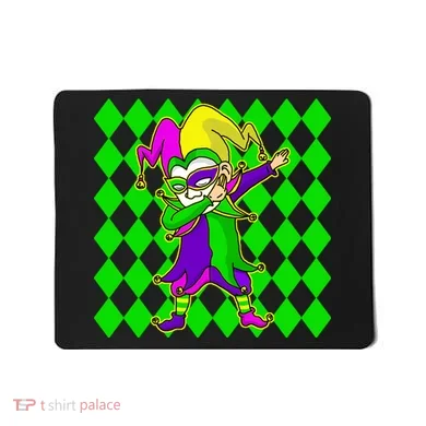 Jester Dabbing Mardi Gras Mousepad