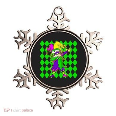 Jester Dabbing Mardi Gras Ornament