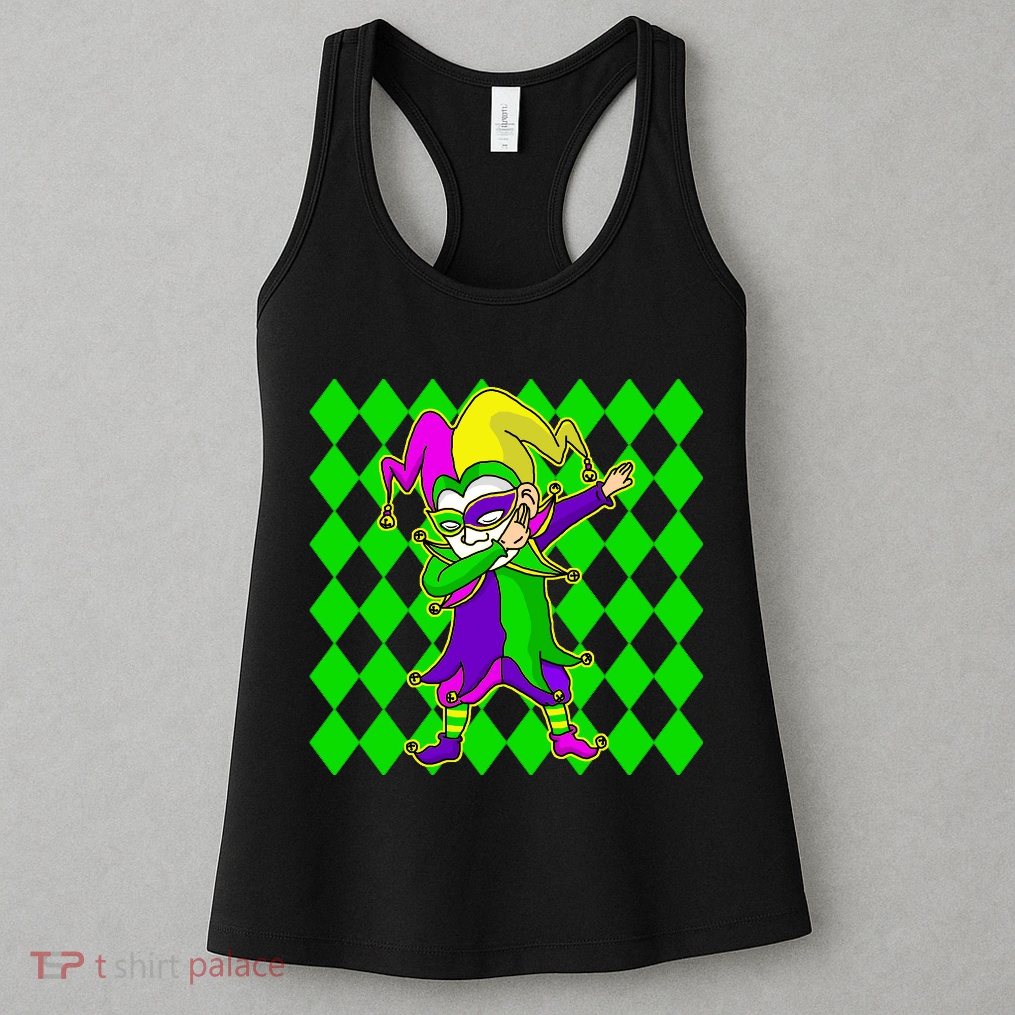 Jester Dabbing Mardi Gras Women's Tank Top