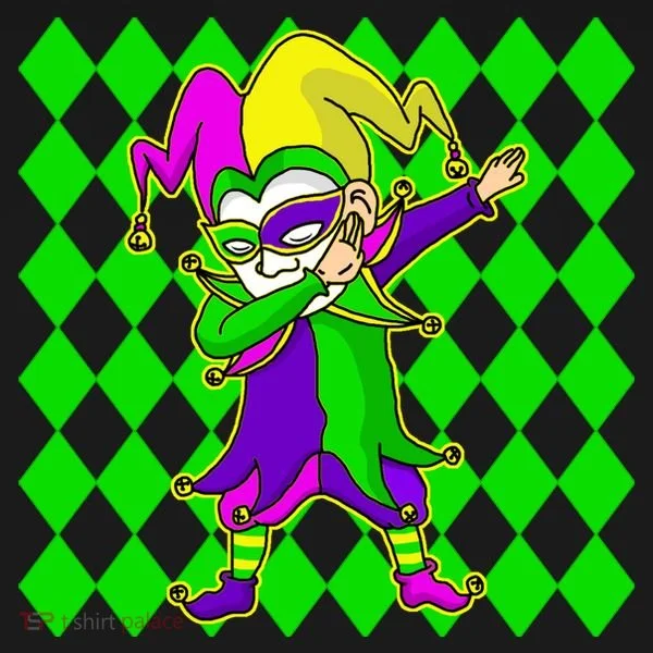 Jester Dabbing Mardi Gras Toddler Hoodie
