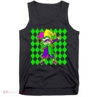 Jester Dabbing Mardi Gras Tank Top thumb 0