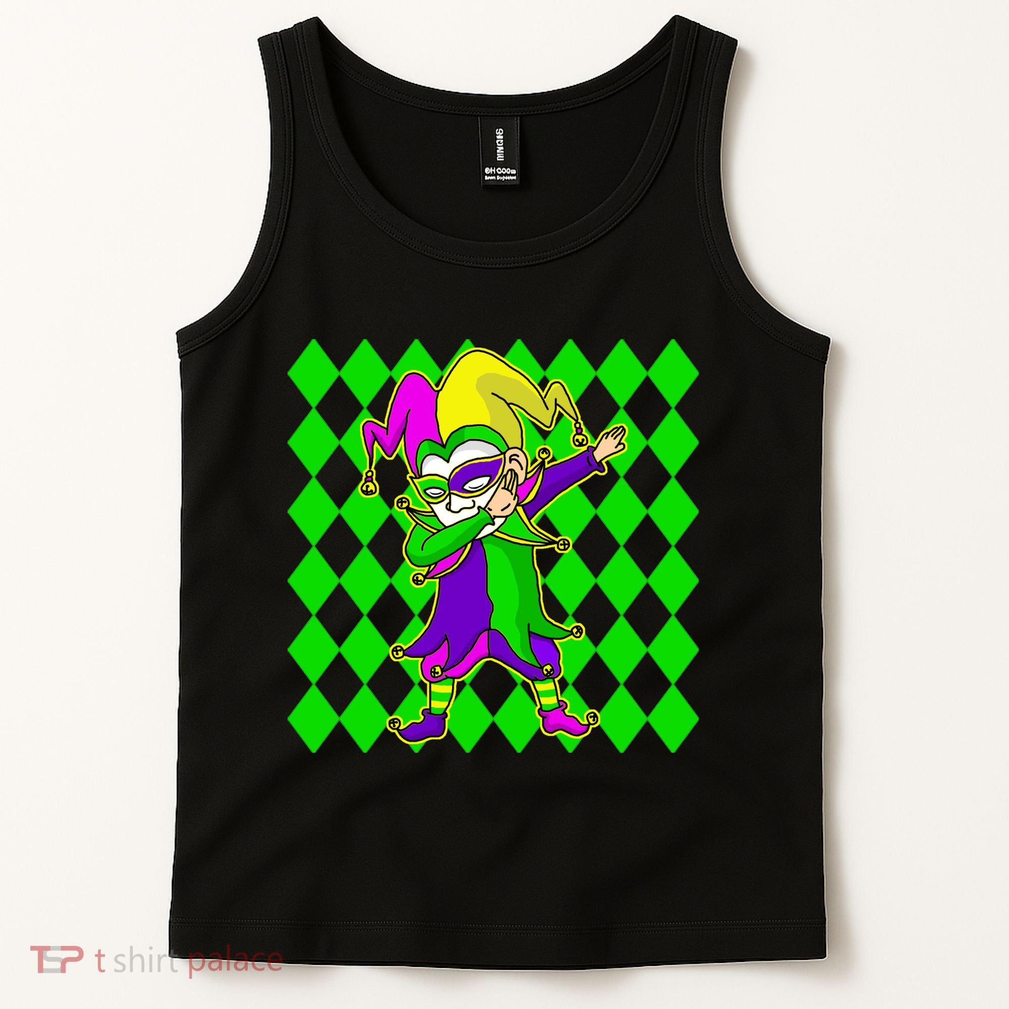 Jester Dabbing Mardi Gras Tank Top