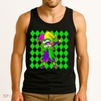 Jester Dabbing Mardi Gras Tank Top thumb 3