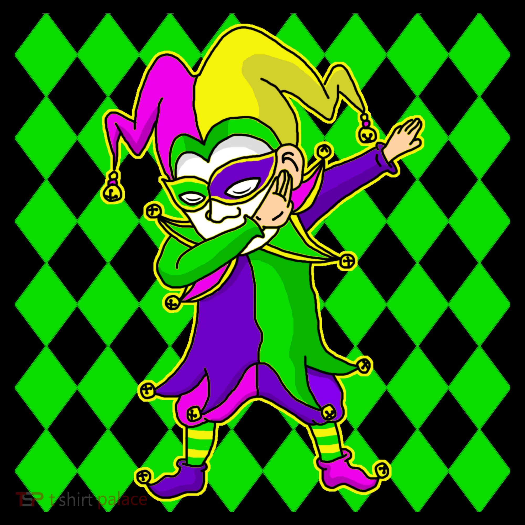 Jester Dabbing Mardi Gras Tank Top