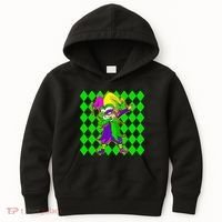 Jester Dabbing Mardi Gras Kids Hoodie thumb 0