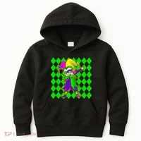 Jester Dabbing Mardi Gras Kids Hoodie thumb 0