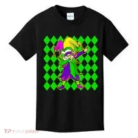 Jester Dabbing Mardi Gras Kids T-Shirt thumb 0