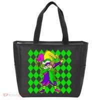 Jester Dabbing Mardi Gras Tote Bag thumb 0